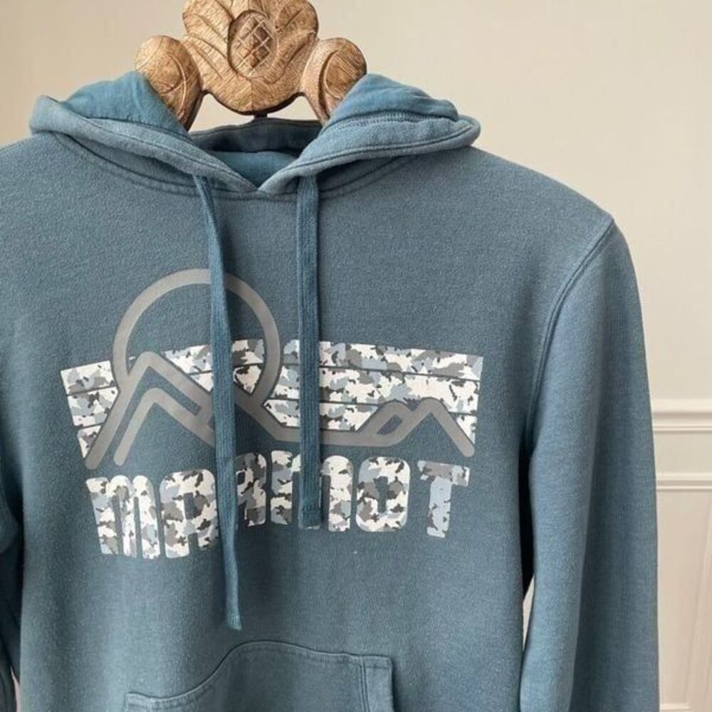 Marmot Unisex Hoodie Blue Pullover S